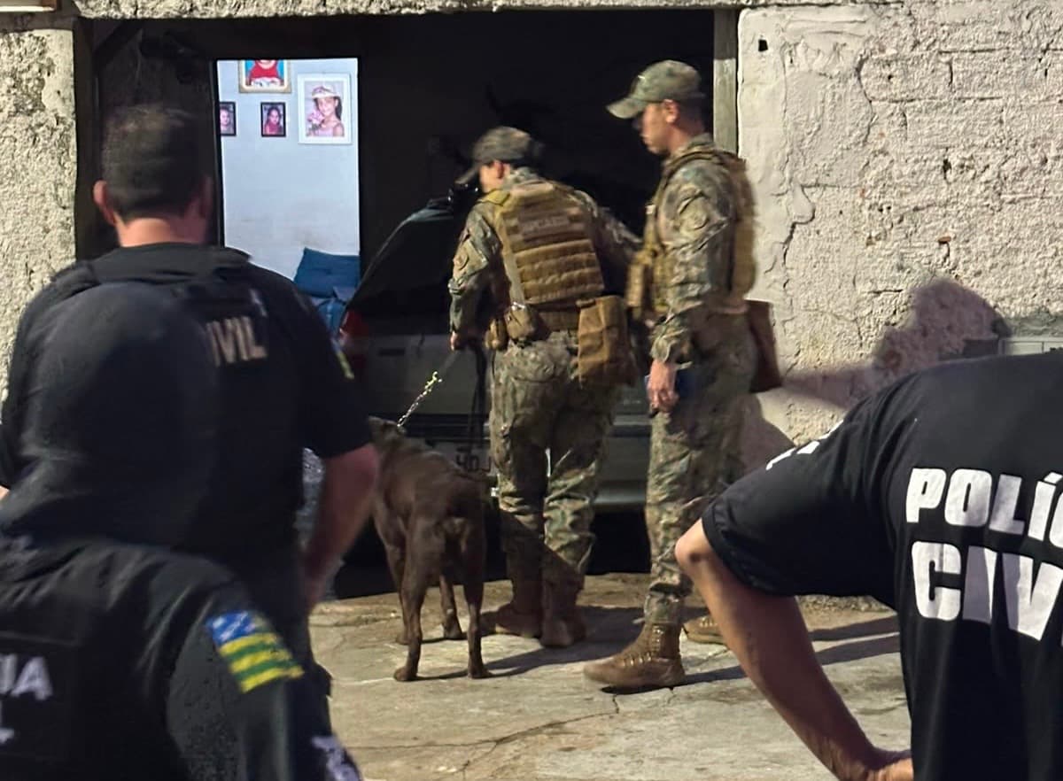 Polícia invade casa com cães farejadores e encontra maconha