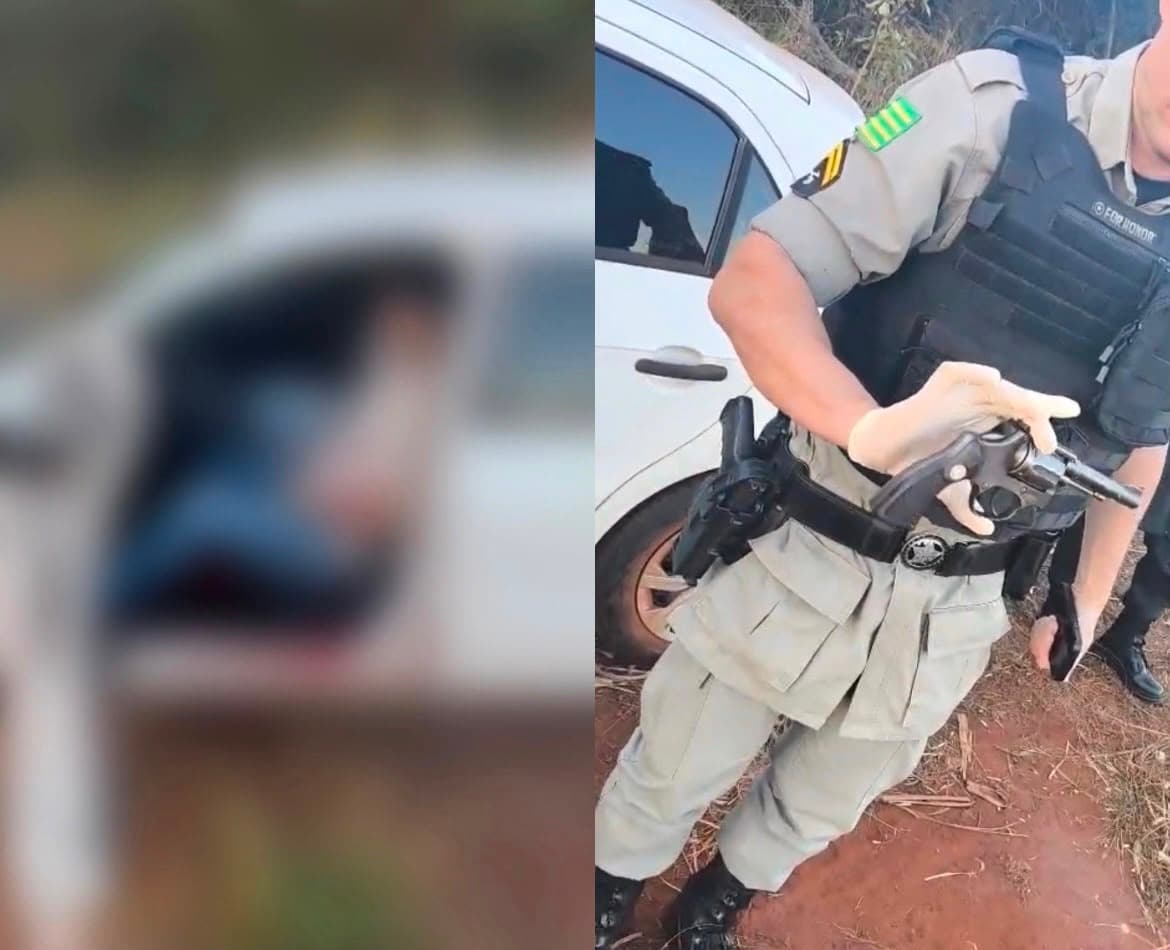 EXCLUSIVO: Vídeo mostra atirador consciente ao lado do corpo da ex; arma estava no colo de Leonardo