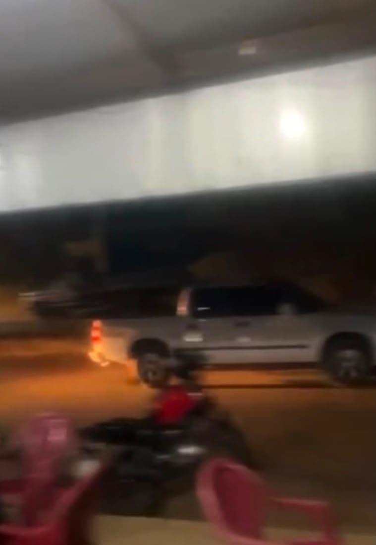 Fuga alucinada pela BR-153 termina com 90 tiros, mulher ferida ao pular de carro e agressor preso