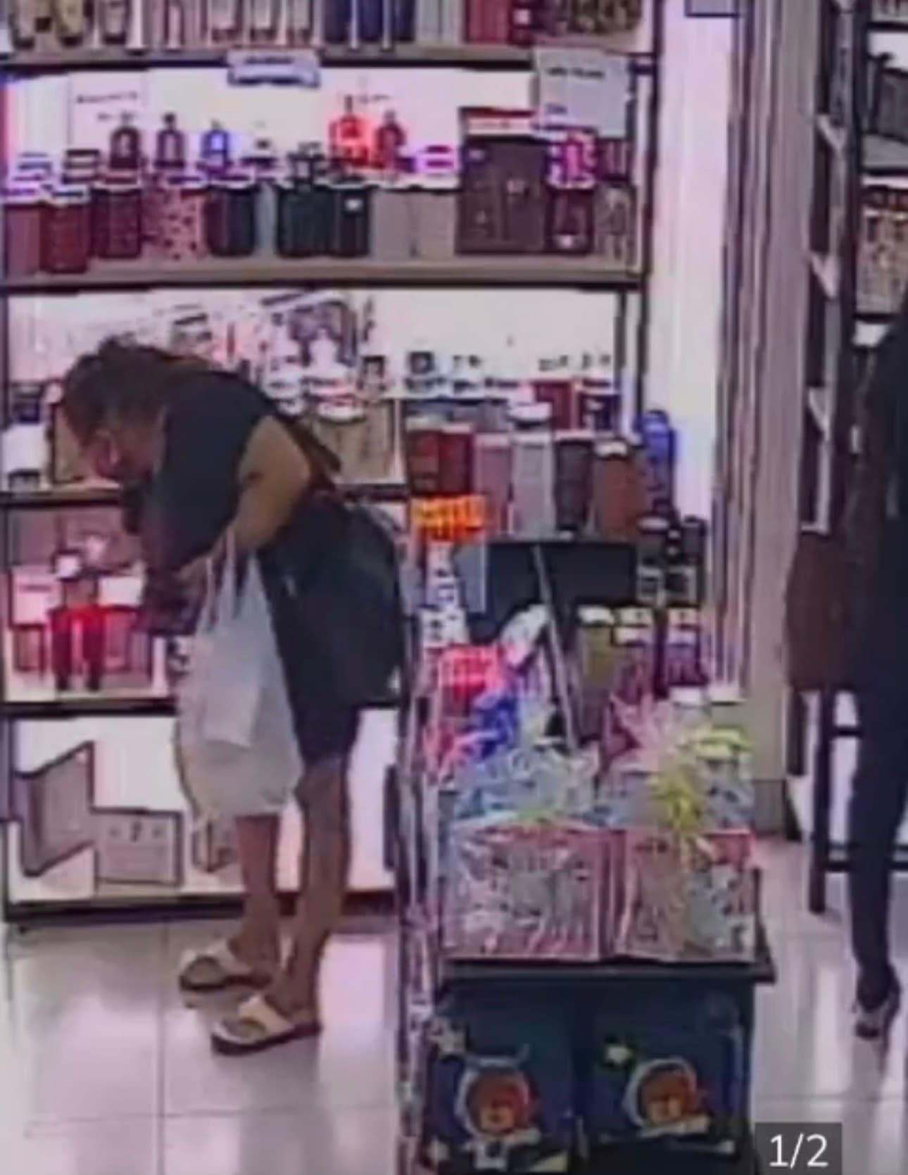 Mulher paga R$ 16 por produto e tenta sair com mais de R$ 1,3 mil em cosméticos furtados