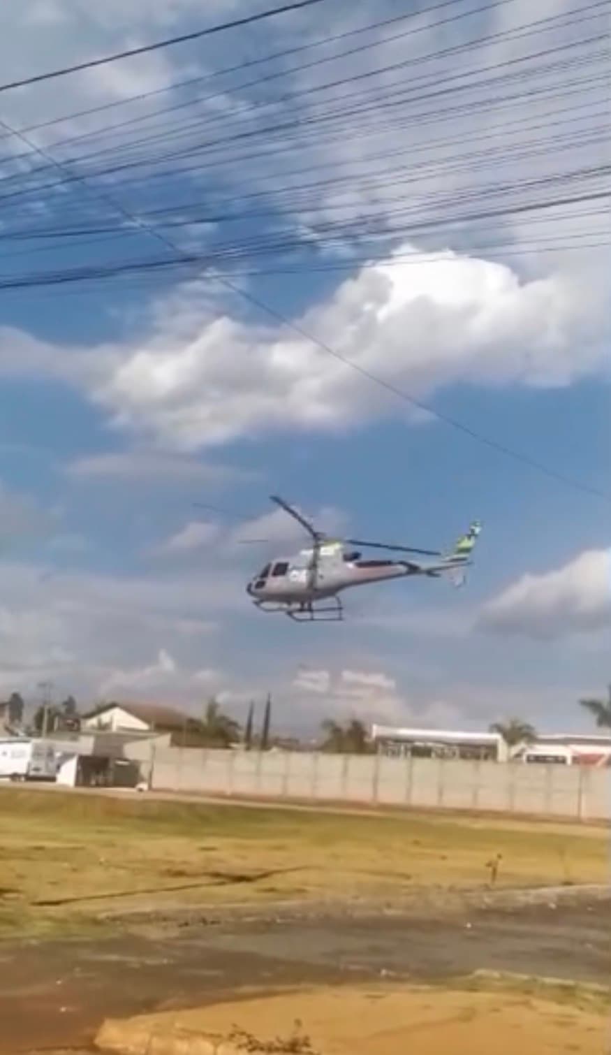 Criança de 10 anos é baleada em Palmeiras de Goiás e socorrida de helicóptero para o Hugol