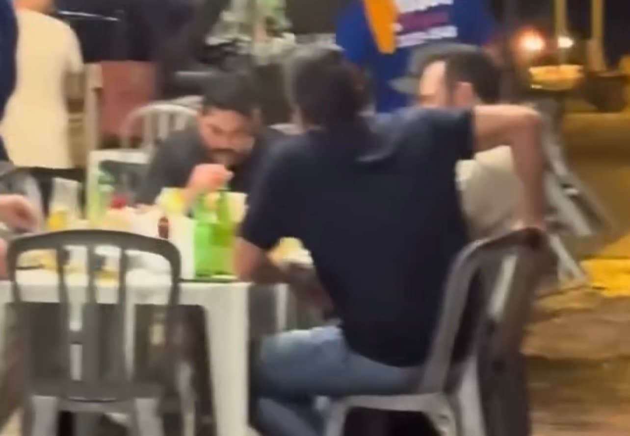 Fã encontra Jorge & Mateus em lanchonete na Rua 10, em Goiânia