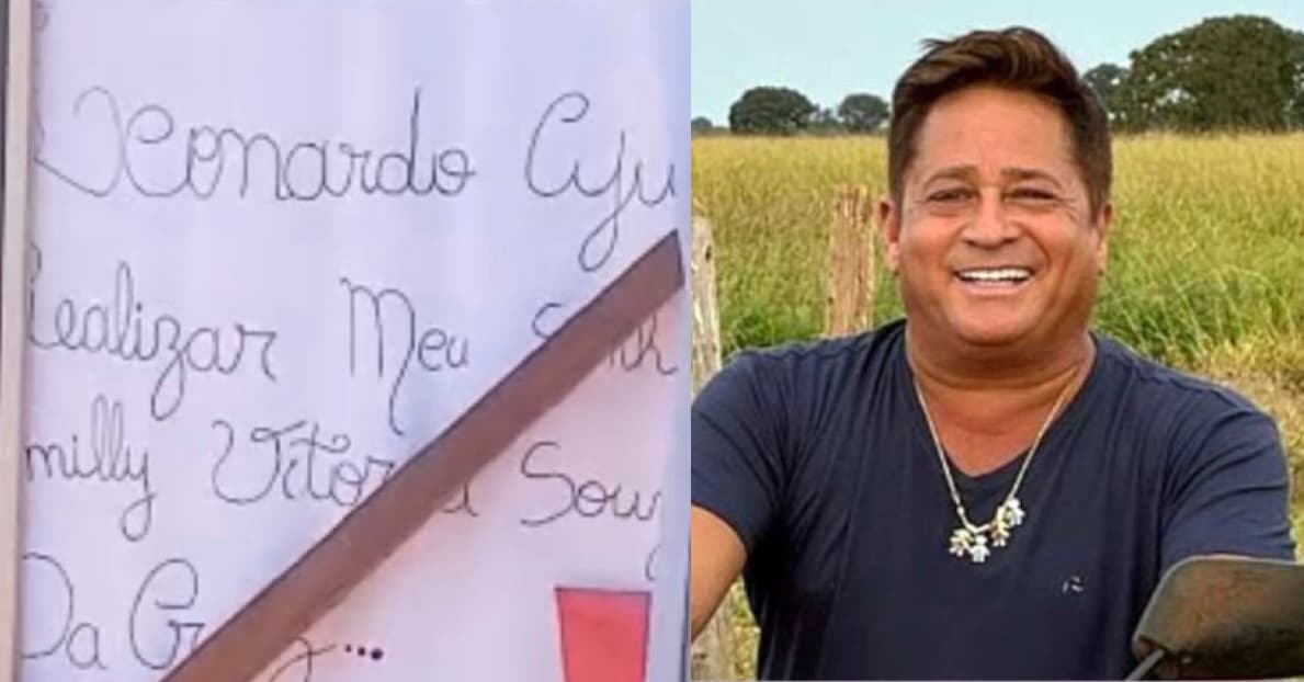 Pai roda 400 km até fazenda de Leonardo para entregar carta em que filha pede show e cavalo para festa de 15 anos