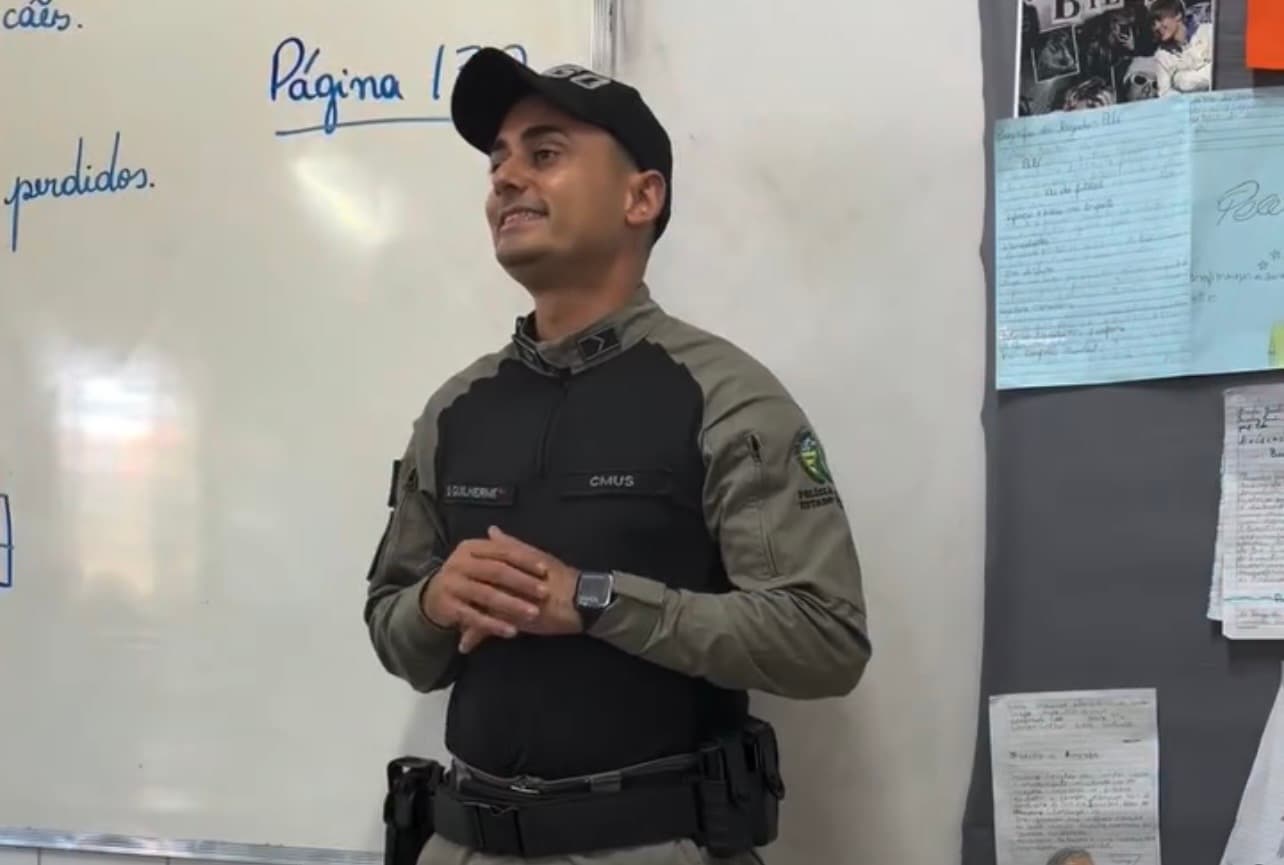 Pergunta de criança a policial sobre esposa brava viraliza; "Diante do criminoso, dá para pedir reforço"
