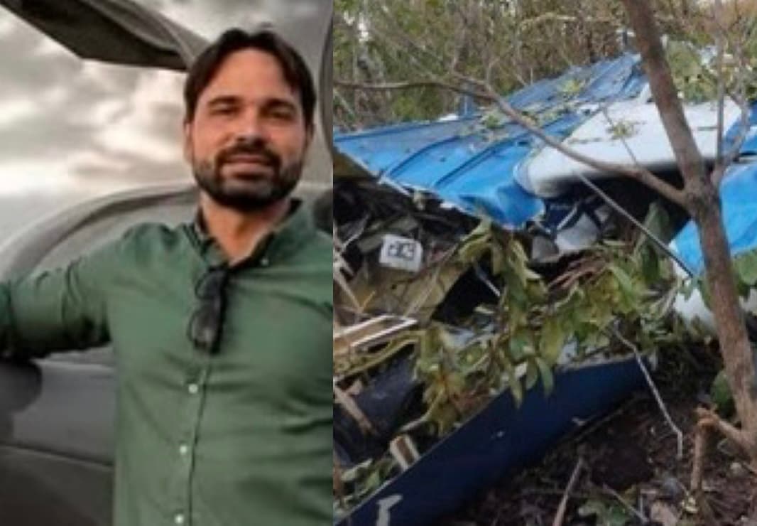 Piloto goiano e passageiro morrem após queda de avião de pequeno porte